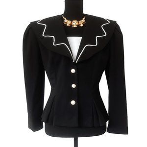 Retro Zig Zag 80's Power Blazer Jack Skellington Goth Style